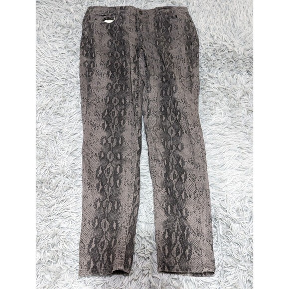 Kensie Jeans Effortless Ankle Womens Size 10/30 10 Mid Rise Snake Skin Print - Picture 1 of 13